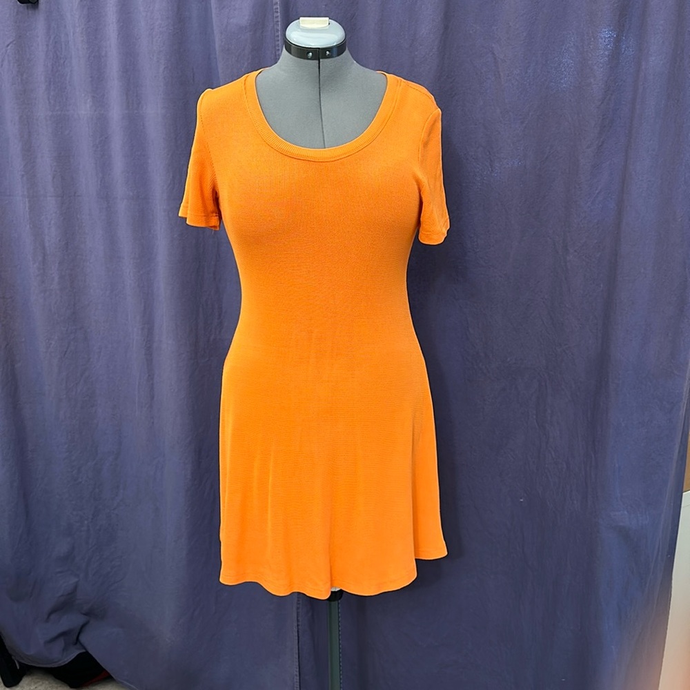 Orange mini dress